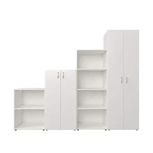 FACILE DA mobelando Kombi Regale Beistellschrank Aktenschrank Standschrank Schrank <span class=keywords><strong>Buro</strong></span> Trio 32 Wei - Product Image 1