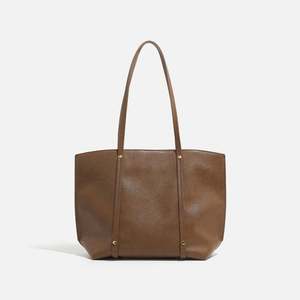 Dropshipping Products 2025 AW Vegan Leather Tote Bag Femmes Spacieux Léger Vintage Shoulder Purse Commute Underarm Bag - Product Image 3