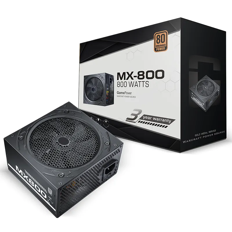 Fuente de alimentación Atx PC, 800w, caja con fuente de alimentación