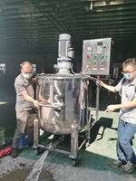 Cuve de mélange 50L 100L avec agitateur homogénéisateur, cuve de mélange en acier inoxydable à chauffage électrique par vapeur et chemise thermique