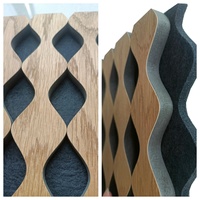 Panneau mural acoustique à motif de vagues en forme d'heure de prière, en MDF avec placage bois, pour hôtel, hôpital, école, bureau, bâtiment, villa