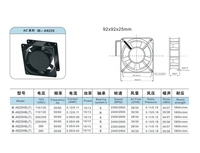 Cadre étanche 92*92*25MM 9225 AC 220v ventilateur axial fournisseur boîtier d'ordinateur Pc ventilateur de refroidissement carré/rond moteur manchon ventilateur