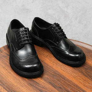 <b>Men's</b> Breathable And Fashionable Leather Shoes Business Formal Flat Casual Shoes Outdoor Height Increasing Large Sized Shoes <b>Men</b> - Product Image 5