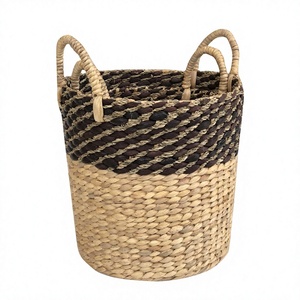 Cesta de Almacenamiento de Ratán Natural con Asas, Forma de Cuenco Rústico, Organizador Multiusos - Product Image 2