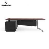 Escritorio Ejecutivo Ergonómico de Madera Sólida de Alta Gama Moderno SpaceUnited