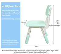 Ensemble table et chaises pour enfants, design minimaliste réglable en hauteur, bureau 4 places pour la garderie