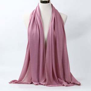 Pañuelos de Algodón de Buena Calidad, Chales Suaves, Bufandas de Chifón, Hijabs, Pañuelo Musulmán de Moda para Mujer, Talla Grande, Liso, para las Cuatro Estaciones - Product Image 5