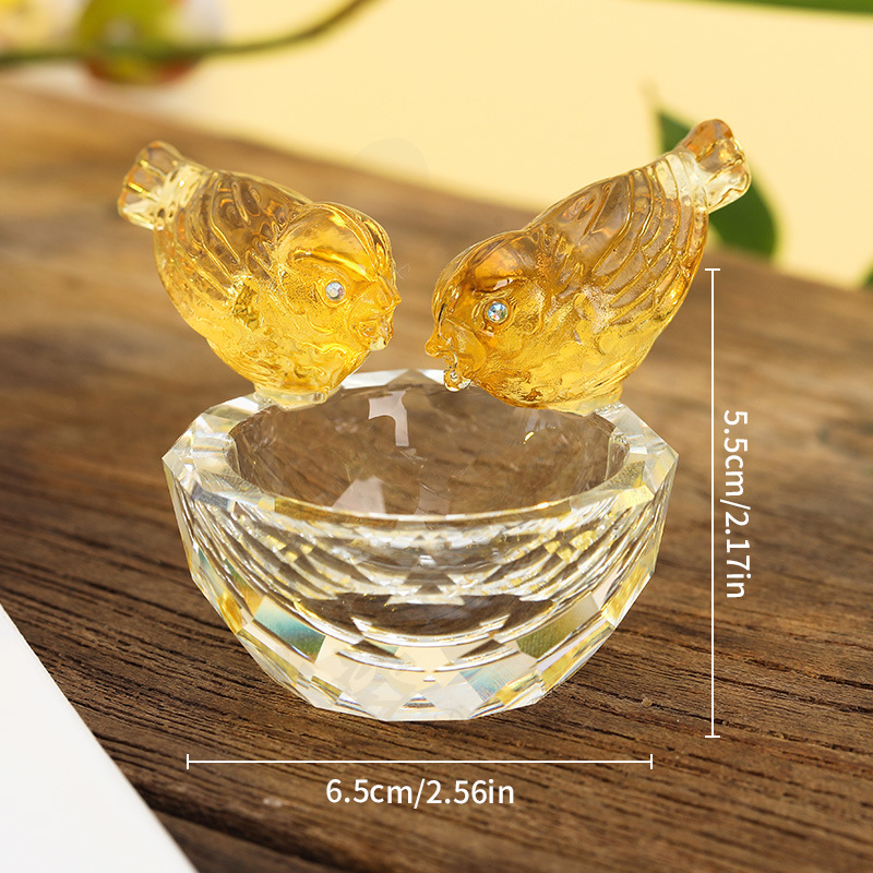 The bird's nest is yellow.
