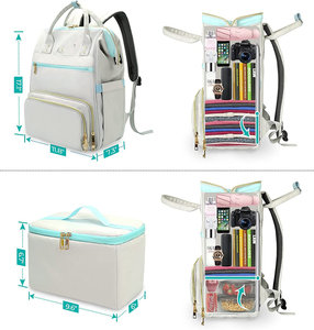 Lunch <strong>Backpack</strong> for <strong>Women</strong>, 15.6 Inch Laptop <strong>Backpack</strong> with USB Port, Stylish School <strong>Backpack</strong> Teacher Nurse <strong>Work</strong> Bag with Insulated - Product Image 4
