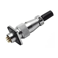 Connecteur aéronautique WEIPU WS16 TQ+Z argenté, 2/3/4/5/7/9/10 broches, fiche mâle et prise femelle, en alliage de zinc, PPS, laiton