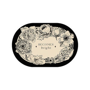 Tapis de bain rectangulaire en terre de diatomée à motifs floraux, antidérapant, absorbant, séchage rapide, pour la maison et la salle de bain - Product Image 3