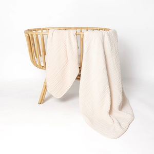 משחה תינוק במבוק לעטוף עטוף כותנה אורגנית קפוצ 'ון שמיכה תינוקת שמיכה תינוק - Product Image 5