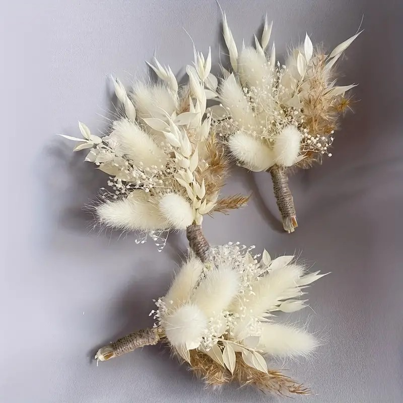 12-Pack Golden Rose Boutonnieres - Silk Flower Lapel Pins For Weddings