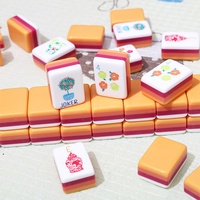 Fichas de Mahjong Americanas, Juego de Mesa de Entretenimiento, Cartas de Ajedrez, Melamina de Cuatro Colores, Juego de Mesa para 4 Jugadores, Venta al por Mayor