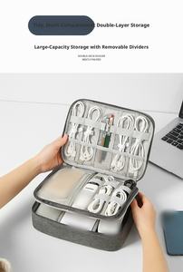 Sac de rangement de voyage en gros pour câbles, organisateur électronique numérique portable étanche pour câbles USB, chargeurs et fiches - Product Image 5