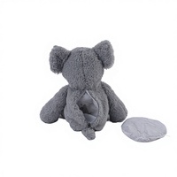 Peluche Éléphant Chauffable D KING, Jouet en Peluche Micro-ondable, Coton PP Brodé, Doux et Confortable pour Enfants et Adultes, Relaxation