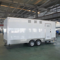 Chariot alimentaire mobile léger de 4 m² en acier inoxydable, couleur de carrosserie personnalisée, remorque de vente de nourriture de rue, fourniture directe d'usine