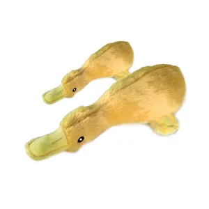 새로운 큰 노란색 오리 애완 동물 강아지 씹기 장난감 귀여운 부드러운 인형 삐걱 거리는 개 장난감