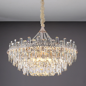 Lampadario a Sospensione di Lusso Grande e Rotondo per <span class=keywords><strong>Soggiorno</strong></span> Oro Stile Nordico <span class=keywords><strong>Moderno</strong></span> in Cristallo K9 per Arredamento Casa - Product Image 2