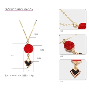 Collana con Ciondolo a Stella Esagonale e Diamante a Quattro Punte, Stile Classico alla Moda, Tessuta a Mano con Miyuki, Personalizzabile, Vendita all'Ingrosso - Product Image 2