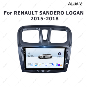 Cadre de lecteur DVD Android 9 pouces pour <span class=keywords><strong>RENAULT</strong></span> SANDERO LOGAN 2015-2018 Car Multimedia Gps Navigation Panel 2din Head Units Trim - Product Image 2