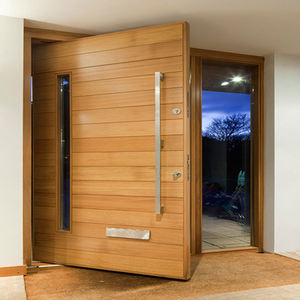 Moderna <span class=keywords><strong>porta</strong></span> d'ingresso principale esterno grande <span class=keywords><strong>legno</strong></span> massello pivot design esterno ingresso anteriore perno porte in <span class=keywords><strong>legno</strong></span> per casa villa - Product Image 4