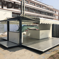 Design de café Pop-Up transportable, conteneur Mobile de 20 pieds à vendre, café-bar