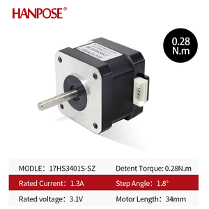 HANPOSE Nuevos productos 1.3A <span class=keywords><strong>34mm</strong></span> 17HS3401S-SZ Motor paso a paso <span class=keywords><strong>Nema</strong></span> <span class=keywords><strong>17</strong></span> Robot de alto par Motor paso a paso de doble eje 12V - Product Image 2