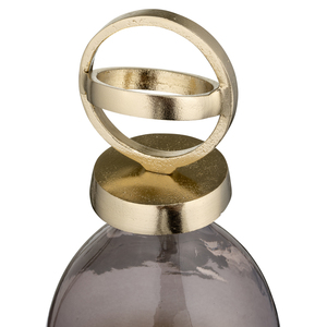 Vaso in vetro con coperchio a sfera, moderno vaso decorativo per fiori, per soggiorno, ingresso, tavolo, decorazione per la casa - Product Image 2