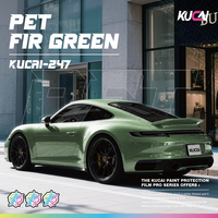 KUCAI Best Sellers 1.52*17mètres PET FirG Reen Car Body Wrap Reflective Vinyl