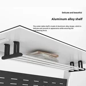 Modern Folding Modular Conference Table Chair Set Easy Assembly Splicing <strong>Long</strong> Table Movable Office <strong>Desk</strong> for Living Room Villa - Product Image 4