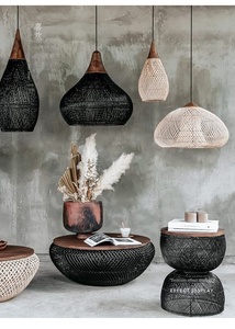 Nouveau style, luminaire suspendu artisanal en rotin Wabi Sabi, décoration de la maison, 100% écologique, utilisé pour la décoration de la maison, éclairage de décoration intérieure - Product Image 4