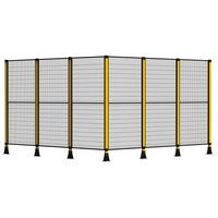 Barrière de sécurité pour robot industriel modulaire Hsj conforme à la norme EN ISO 14120, avec panneau PC transparent et verrou de sécurité