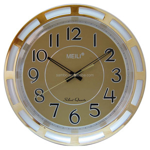 Wholesale Aluminum Dial Golden <strong>Wall</strong> <strong>Clock</strong> 35CM - Product Image 1