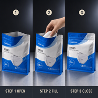 Huit sacs refermables en aluminium PET+AL+PE de qualité alimentaire, thermoscellables et imperméables, avec logo personnalisé.