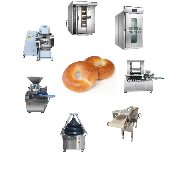 Hot Sale Bagel Baking Line Bagel Bread Production Line Doughnut Bagel Making Machine For Sale