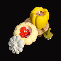 Bougie d'aromathérapie artisanale en gros parfumée à la citrouille, en plâtre, pour Halloween, décoration de maison et de fêtes, personnalisable
