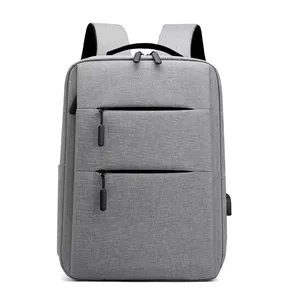 Bolsa de ordenador portátil de negocios de gran capacidad personalizada de fábrica con mochila de viaje de lujo impermeable y resistente al desgaste de nailon USB