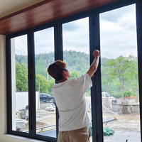 WFkimberly Ventana abatible de doble acristalamiento deslizante moderna hecha a medida, insonorizada, resistente a huracanes con estilo abierto