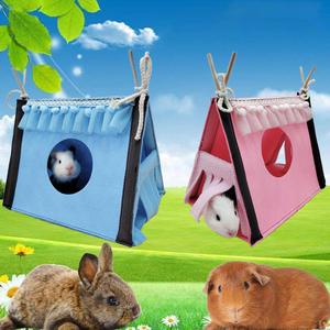 Rifugio blu per piccoli animali Tunnel per cavie ricci topi letto per piccoli animali domestici - Product Image 3
