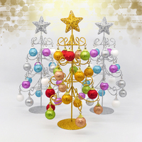 Décoration de Noël en fer de haute qualité, arbre artificiel doré/argenté, pour intérieur, cadeau pour enfants, tour de boules, famille, mariage