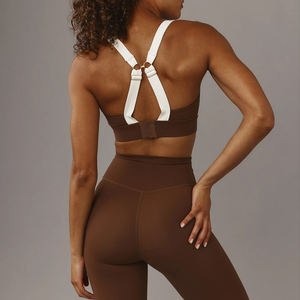 Sujetador Deportivo de Alto Impacto Ajustable y Transpirable con Contraste de Color para Yoga y Ejercicio, Personalizado al por Mayor - Product Image 3