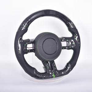 Volante de Cuero y Fibra de Carbono Compatible con Ford Mustang 2015 2016 2017 2018 2019 2020 2021 2022 GT <span class=keywords><strong>Shelby</strong></span> Personalizado - Product Image 5