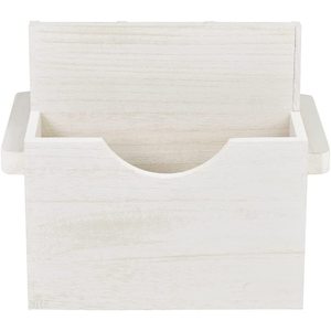 Caja de almacenamiento de cubiertos de madera con 4 compartimentos y asas para uso en la encimera de la cocina - Product Image 4
