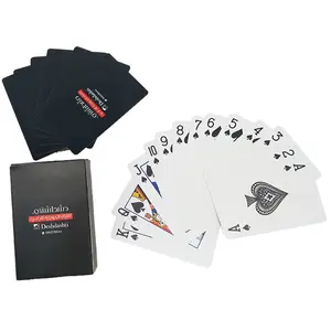 Groothandel Plastic Duurzaam Kaartspel Aangepast Ontwerp 100% Pvc Waterdichte Pokerspeelkaarten In Papieren Doos