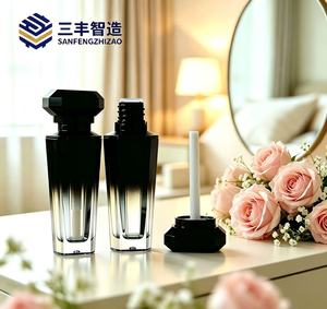 Black Gradient Acrylic <b>Lip</b> <b>Gloss</b> Tube 5ml Screw Cap Frosted Surface Cosmetic Packaging Unique Design Private Label - Product Image 4