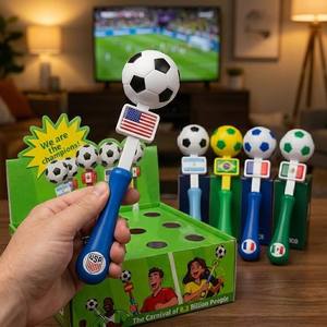 EPT Vibrant Handheld National Team Flag Design Fan Gear Props for World Cup Matches Soccer Noisemaker Cheering Sticks - Product Image 5