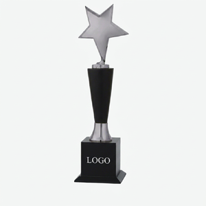 Trophée Étoile avec Gravure de Logo Personnalisé 14,75 Pouces Modèle 604 en Métal Moulé sous Pression, Récompense Portable pour Sports et Jeux - Product Image 1