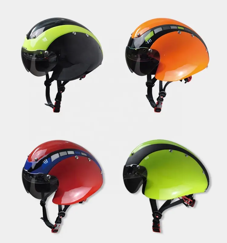 Nieuwe Tt Aero Helm Met Ce Goedgekeurd; Aerodynamische Fietsen Race Tt Fiets Helm Met Ce En 1078