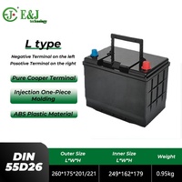 Boîtier de batterie robuste DIN 213 EJ12-60 - Boîtier en PVC/ABS résistant aux chocs avec indice de protection IP54 pour le démarrage de voiture